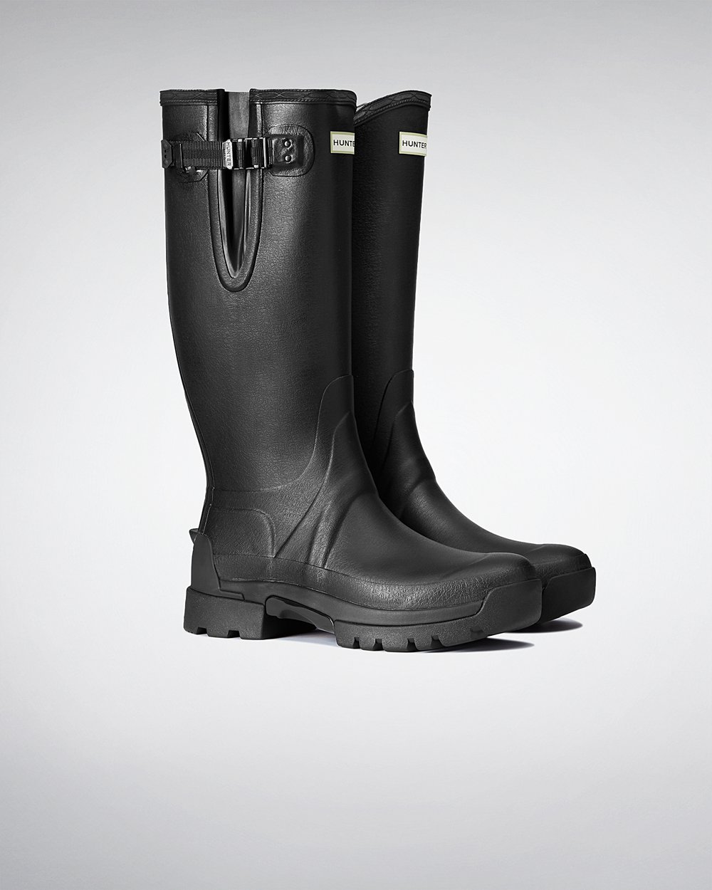 Hunter Balmoral Adjustable 3Mm Neoprene Tall Rain Boots - Online Store Mens Black - YRHDOP683